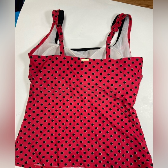 Liz Claiborne Tankini Top Red w/ Black Bottoms - Picture 7 of 9
